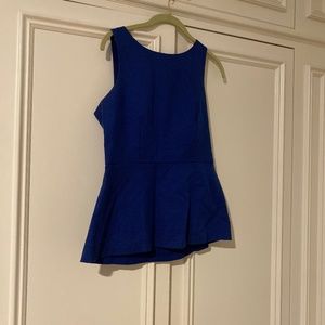 Blue peplum top